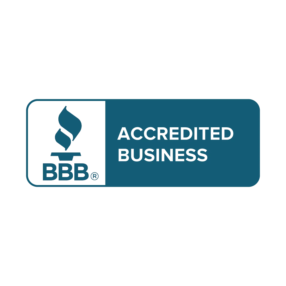 BBB Accredited Business badge showing trusted swimming pool contractor serving Hyannis Sandwich and Cape Cod Massachusetts